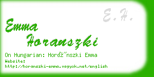 emma horanszki business card